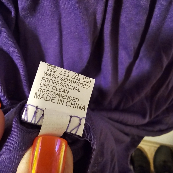 Purple 1/2 Button up Top Size XXL - Picture 5 of 6